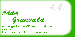 adam grunvald business card
